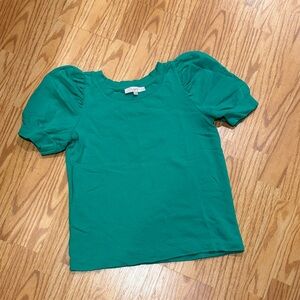 LOFT Vibrant Green Crew Neck Top